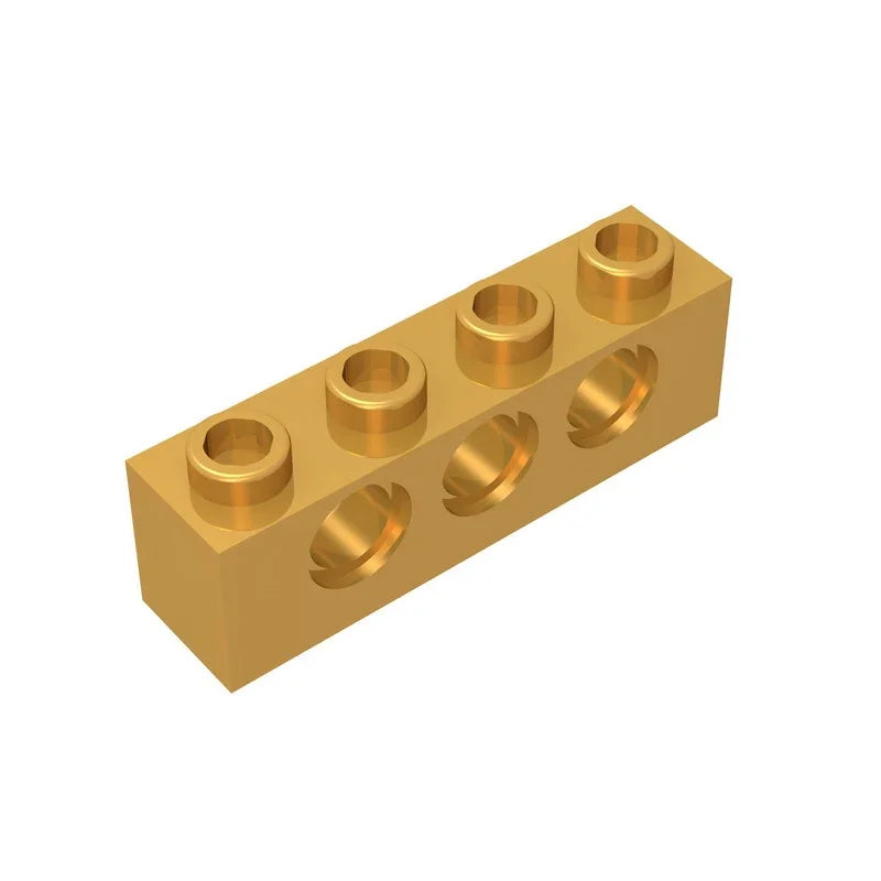 Gobricks GDS-625 Technical Brick 1x4 3-Hole | Compatible with Lego 3701 detail view