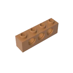 Gobricks GDS-625 Technical Brick 1x4 3-Hole | Compatible with Lego 3701 alternate view