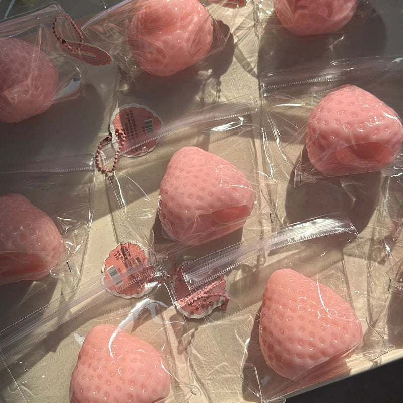 Strawberry Taba Squishy Toy | Slow Rebound Stress Relief Fidget for Kids and Adults detail view