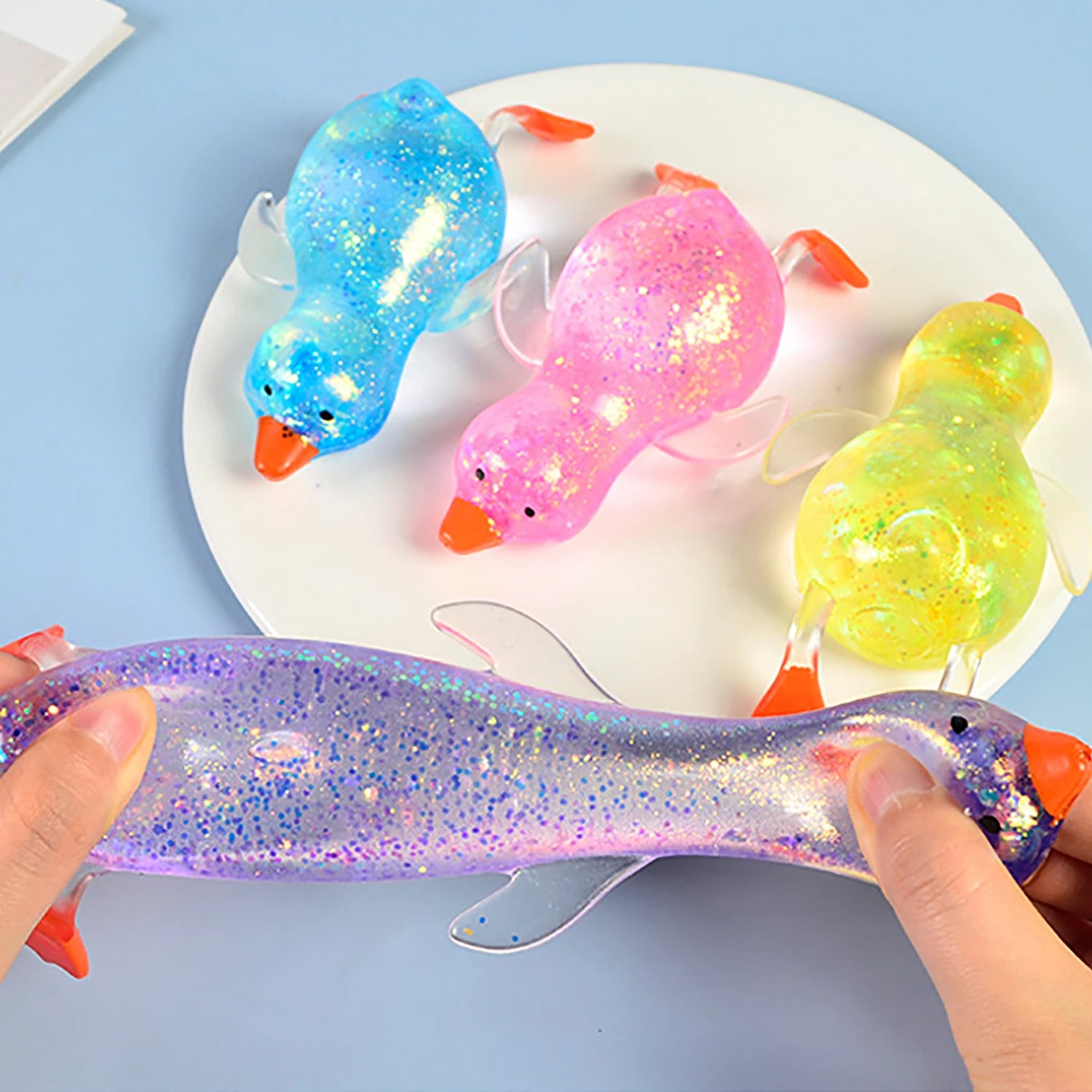 Aurora Maltose Duck Pinch and Stress Relief Toy | Slow Rebound Syrup Ball lifestyle view