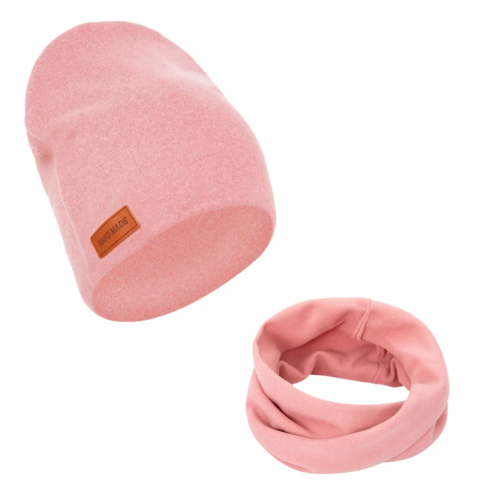 Soft Baby Turban Hat and Scarf Set | Faux Cashmere Winter Headwear for Newborns and K lifestyle view