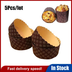 5Pcs Paper Tray Dove Mold Pastry Bread Cake Carton Packaging Cake Decoration Christmas Holiday Party