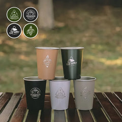 350ml Stainless Steel Beer Mug Outdoor Camping Beer Coffee Cup Milk Mug Hiking Picnic close-up view
