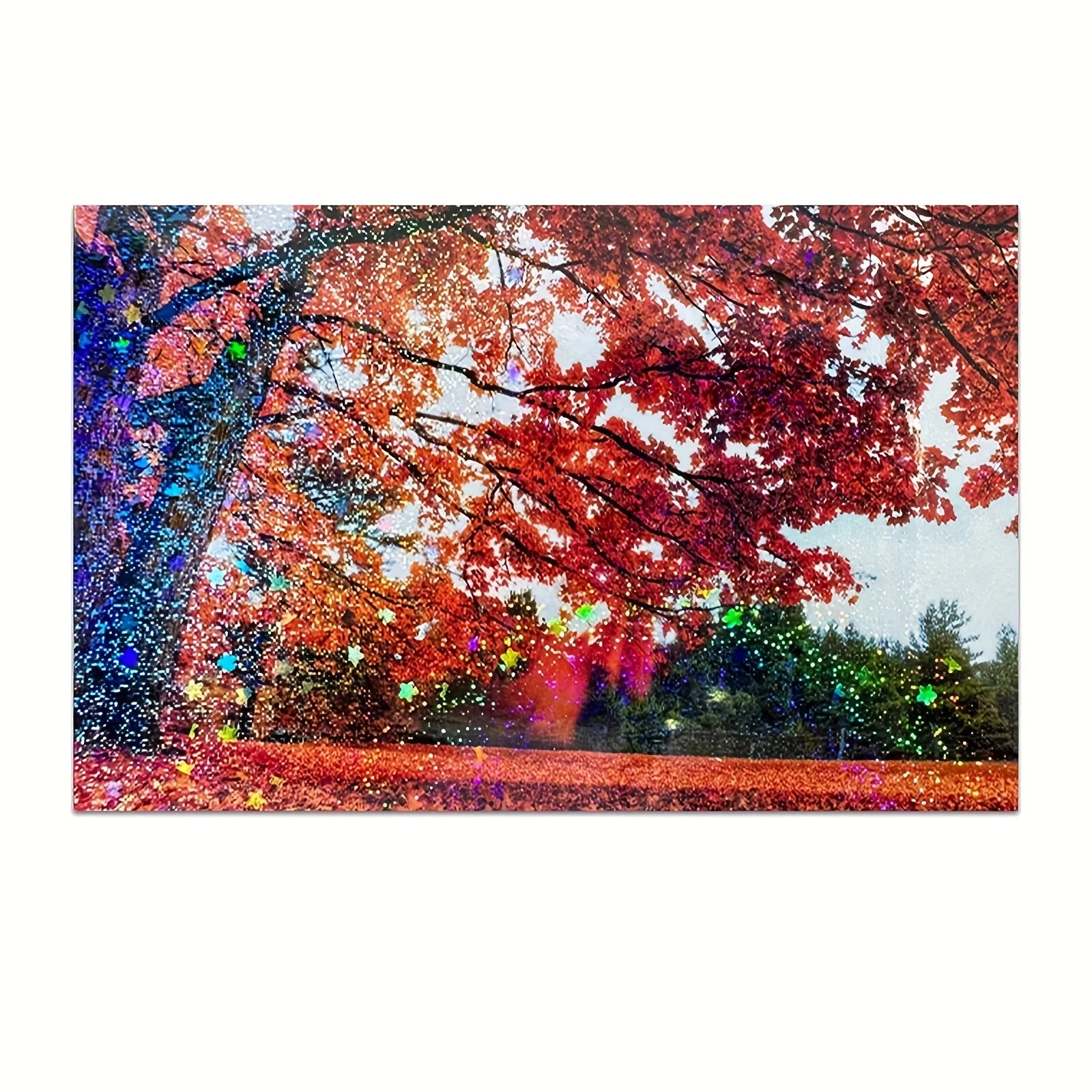 Holographic Sticker Paper Sheets | 50-Pack Glitter Clear Overlay Film for DIY Craft additional angle