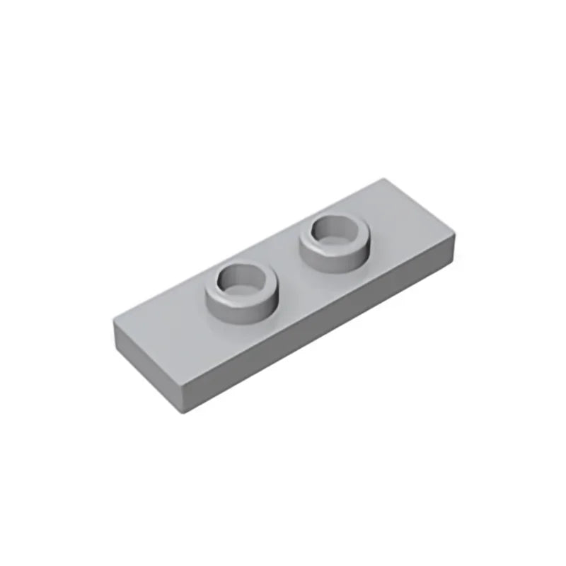 Gobricks GDS-1504 Plate, Modified 1 x 3 with 2 Studs (Double Jumper) | Compatible Buildi detail view