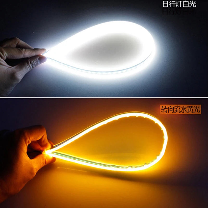 Car LED Daytime Running Light Strip | Flexible Waterproof DRL with Flowing Turn Signa alternate view