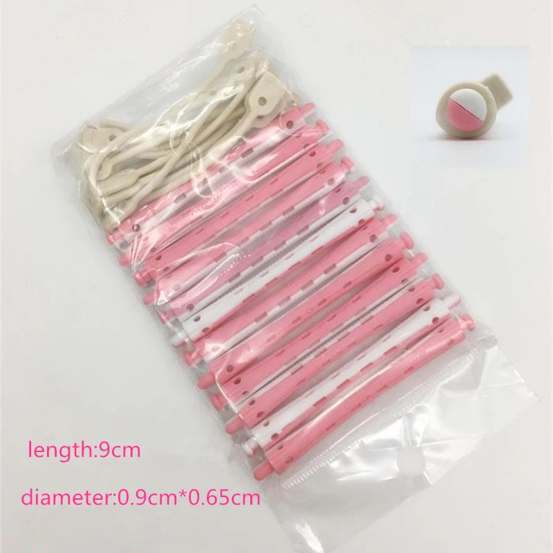 12pcs Heatless Hair Curler Set | No Heat Soft Flexi Rods for Natural Curls close-up view