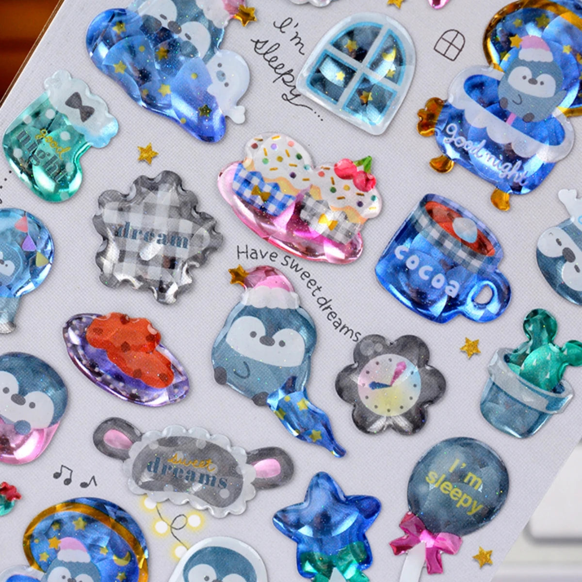 Colorful Cartoon Candy Stickers for Scrapbooking | DIY Journal Decoration Set additional angle