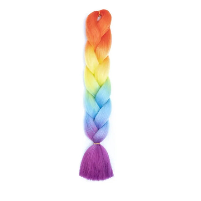 Synthetic Jumbo Braids Hair 24Inch Braiding Hair Extensions Ombre Fake Hair For Croche close-up view