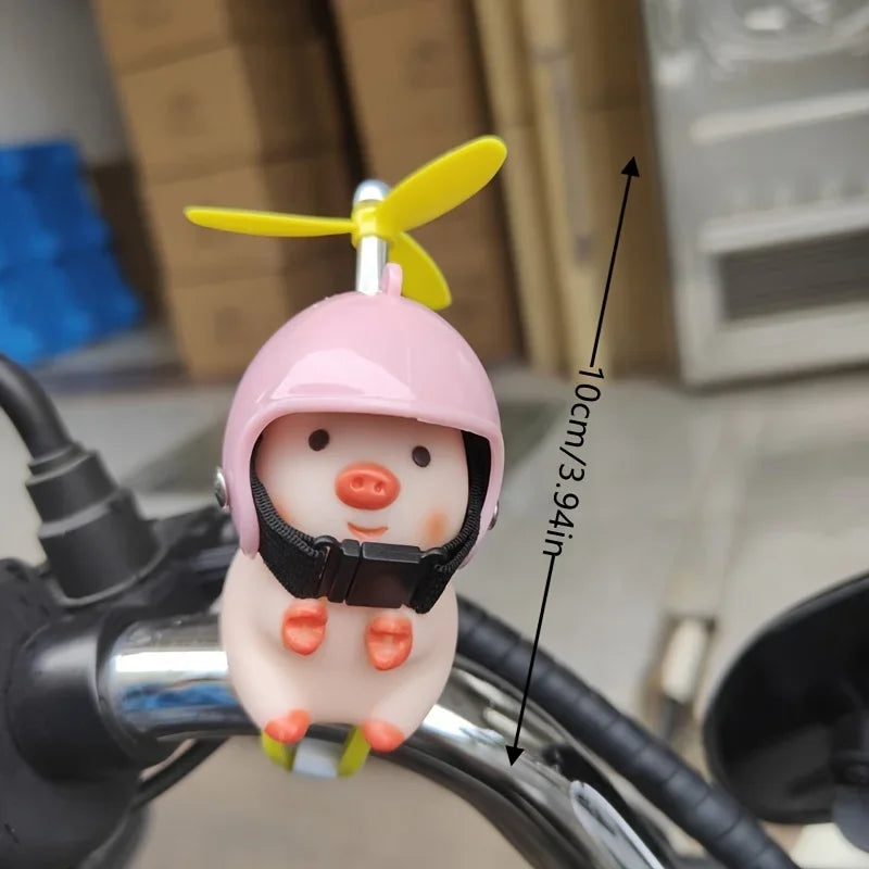 Cute little pig decoration Electric Scooter Pig Decoration Wearing Helmet Car Ornament Motorcycle Bicycle