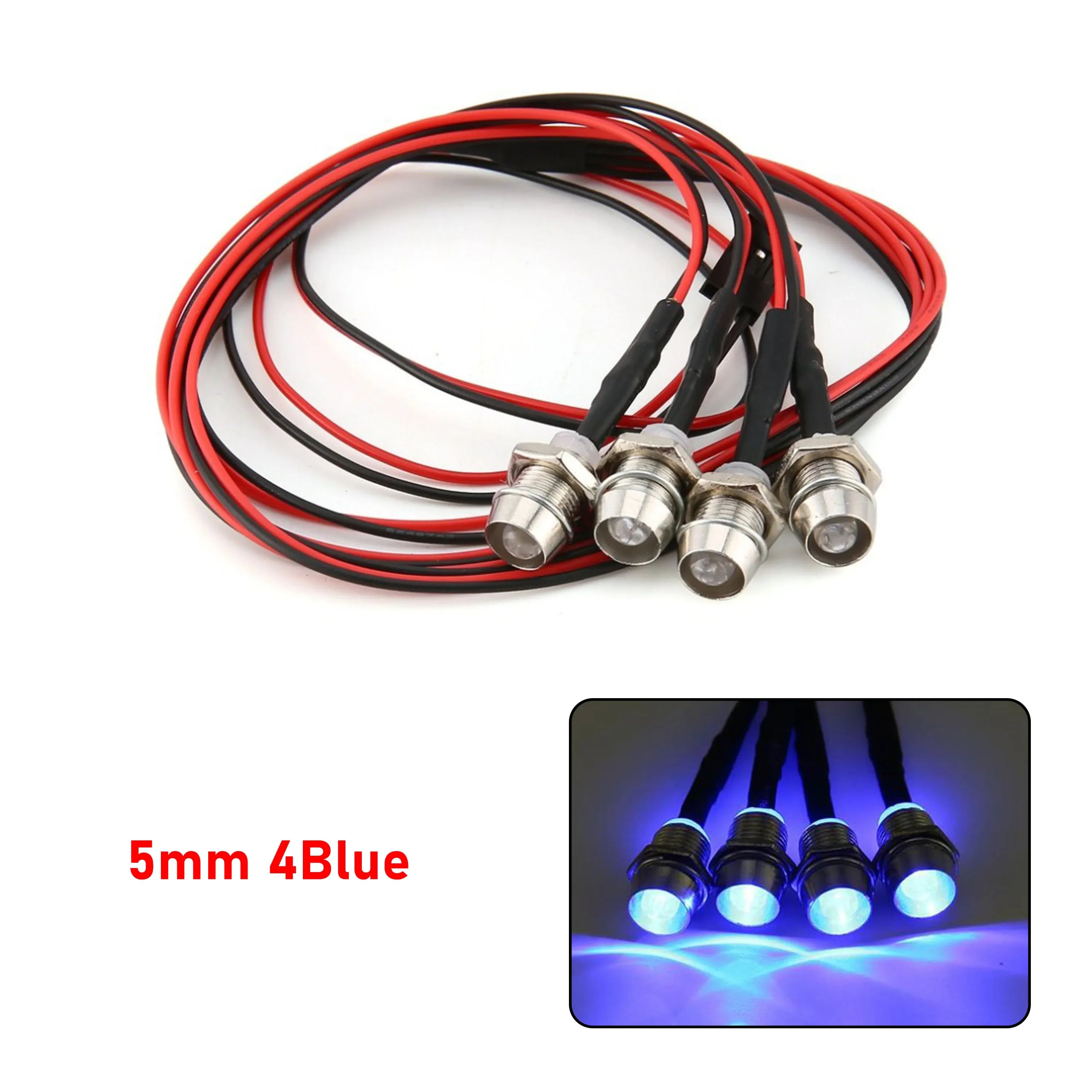 RC LED Light Kit Headlamps for 1/10 1/8 1/12 RC Car Truck Crawler Drift Car Headlight close-up view
