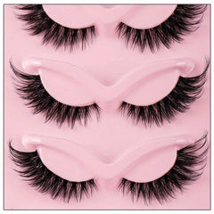 5 Pairs of Dramatic Cat Eye Fake Eyelashes - Natural, Long, Winged, and Elongated for a Flawless Makeup Look.