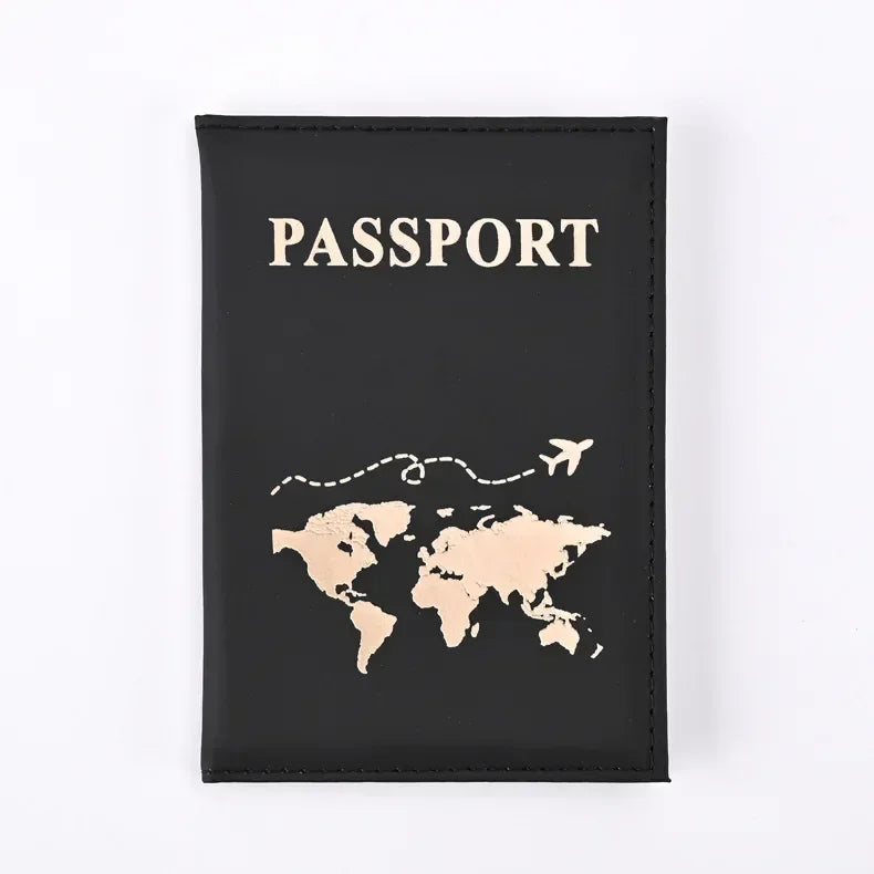 Fashion Passport Protective Cover World Pattern Travel Passport Holder Wallet Gift PU lifestyle view