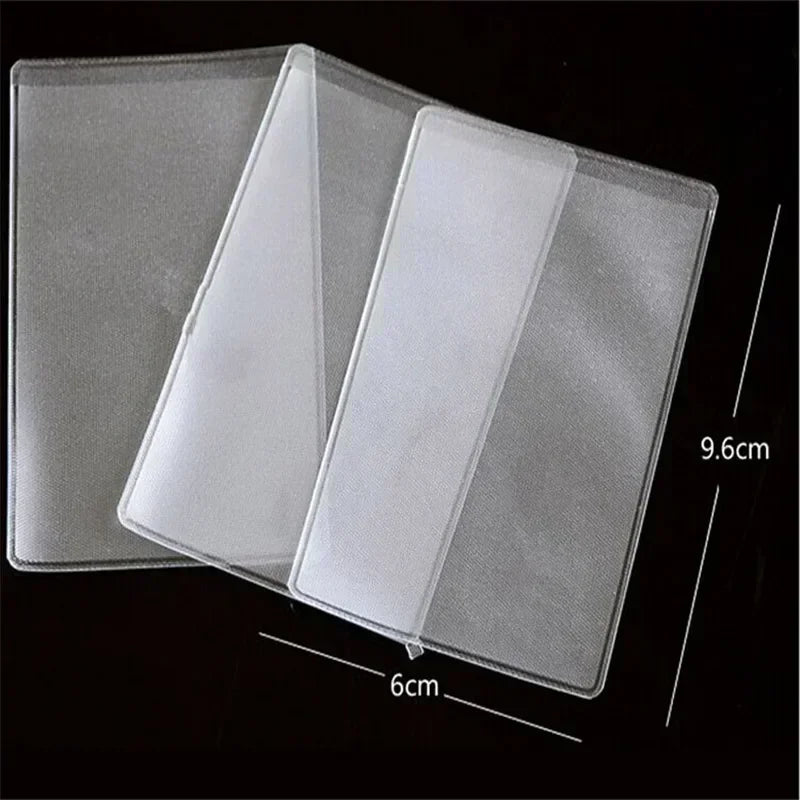 Transparent PVC Card Holder | Waterproof ID Badge Cover close-up view