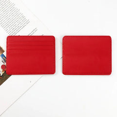 Ultra Thin Mini Card Holder Wallet | Simple RFID Blocking Credit Card Case close-up view