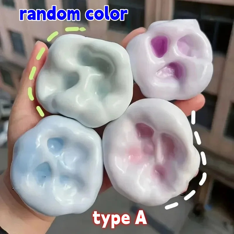 Shapeable Vacuum Grape Stress Ball | Squishy Sand Toy with Sound for Sensory Relief detail view