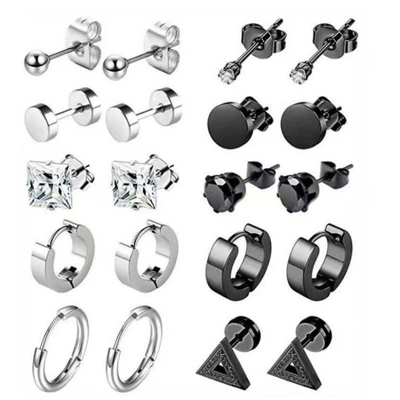 EVISPOL 316L Stainless Steel Small Hoop Earrings For Women Man Hypoallergenic Stud Earrings Fashion