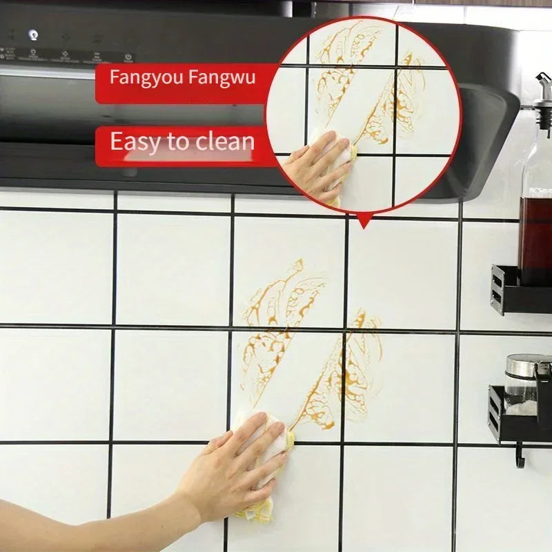Plastic Electrostatic Wall Film | Waterproof, Oil-Proof Kitchen Tile Protector alternate view