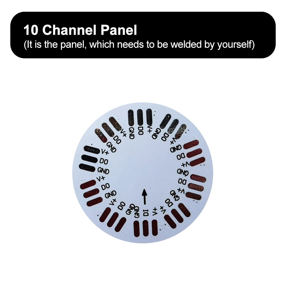 WS2812B LED Firework Light Module Panel 10/11/12/13 Channel | Individually Addressabl alternate view