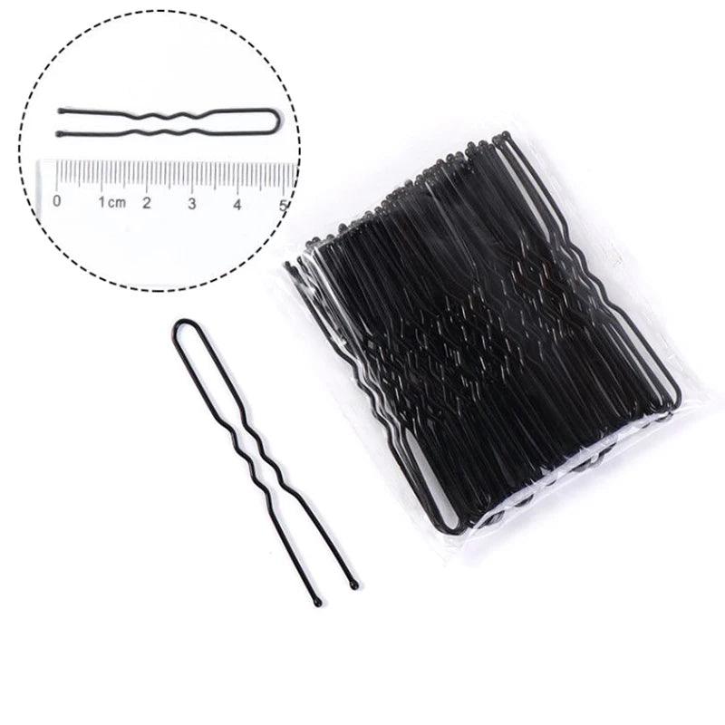 50pcs Women Gold Hair Clip Hairpin Hairstyle Styling Tool Hairgrip U Shape Barrette Hair Clips for Women Hair Accessories