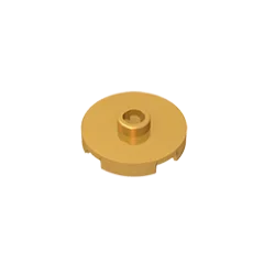 Gobricks GDS-1041 Tile Round 2x2 with Open Stud | Compatible Building Block for DIY Ed close-up view