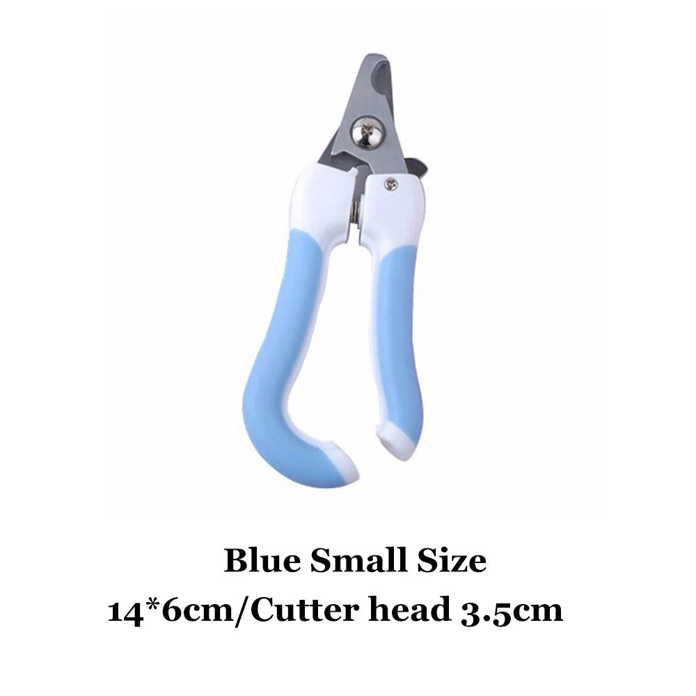 Professional Pet Nail Clippers Dog Cat Stainless Steel Two-color Labor-Saving Nail additional angle