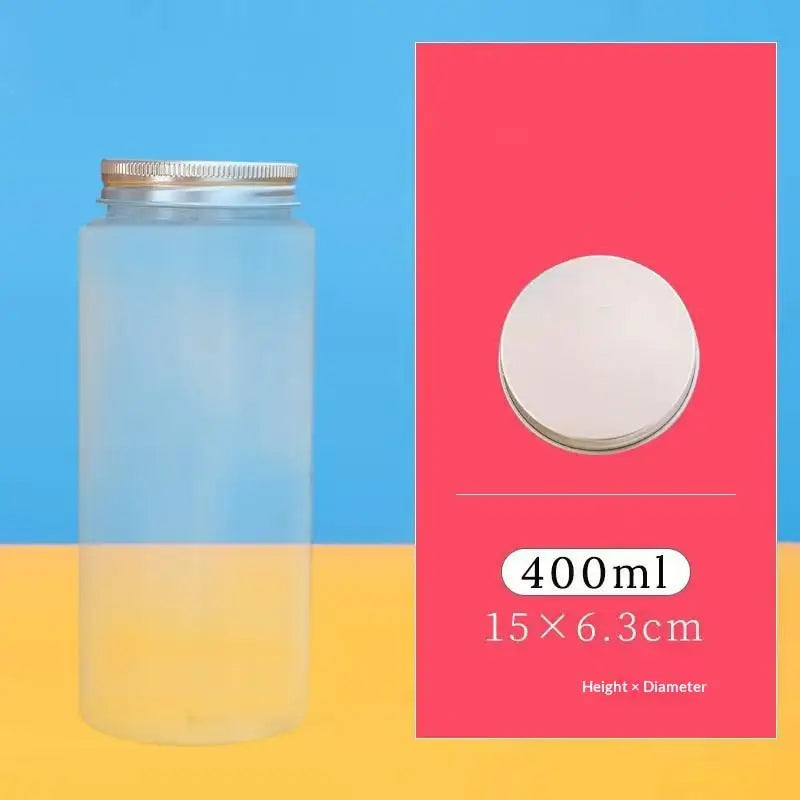 Plastic Disposable Square Plastic Bottle 500ML 650ML Juice Beverage Milk Tea Yogurt C lifestyle view