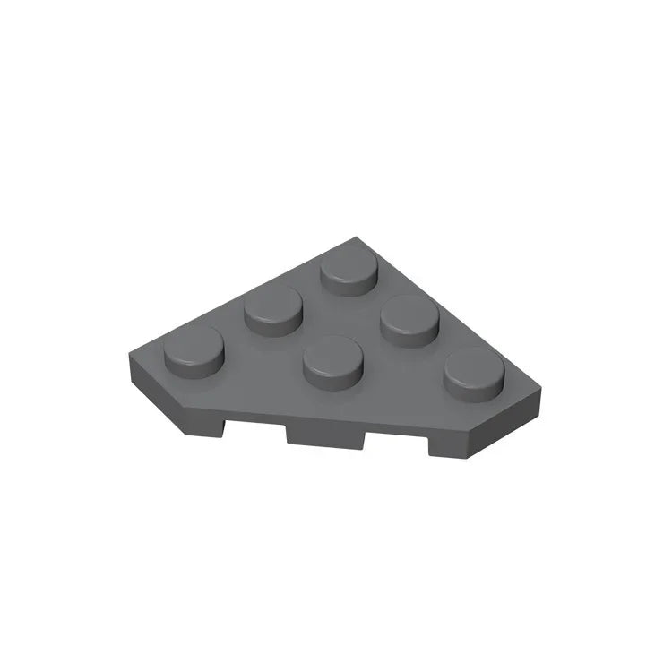 Gobricks GDS-556 Wedge Plate 3 x 3 Cut Corner | Compatible Building Block for DIY alternate view