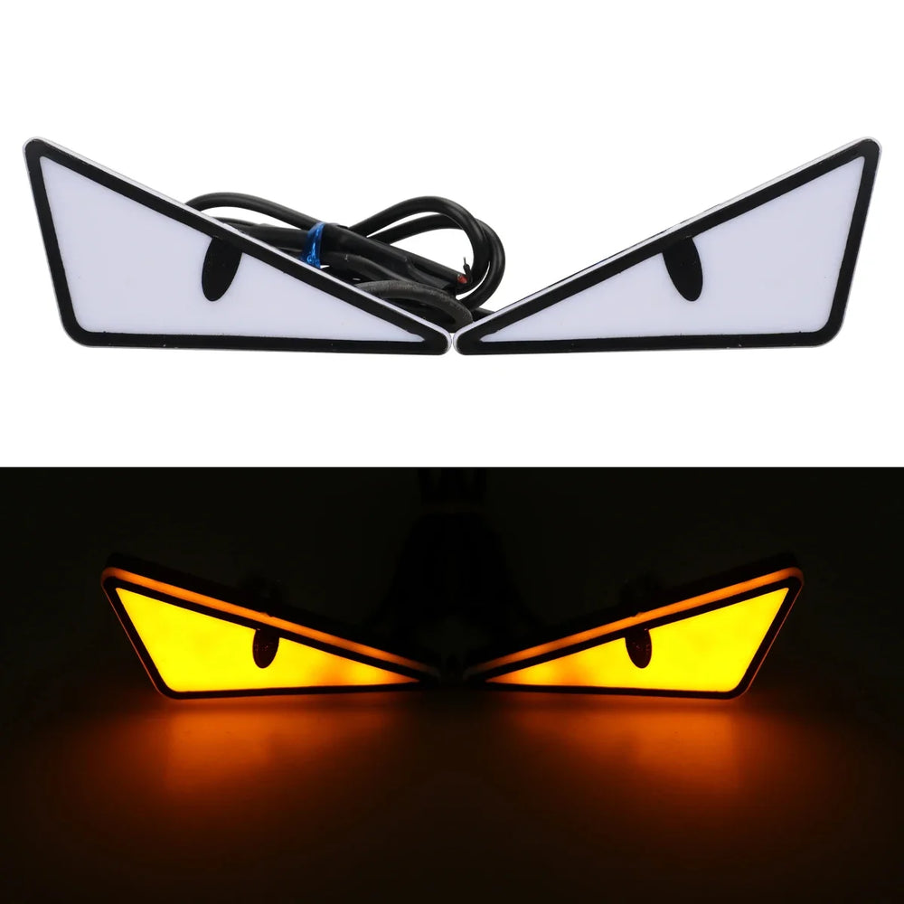 2PCS Car Motorcycle LED Devil Eyes Light | 12V Demon Eyes Decoration Lamp additional angle
