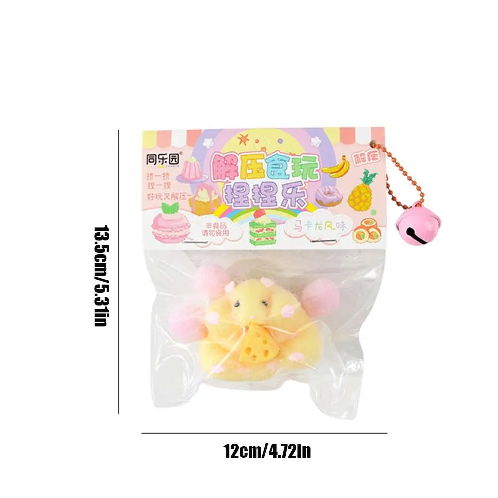 Lovely Hamster Squishy Toy Soft Mochi Squeeze Toy Fuzzy Cute Hamster Handmade Fidge additional angle