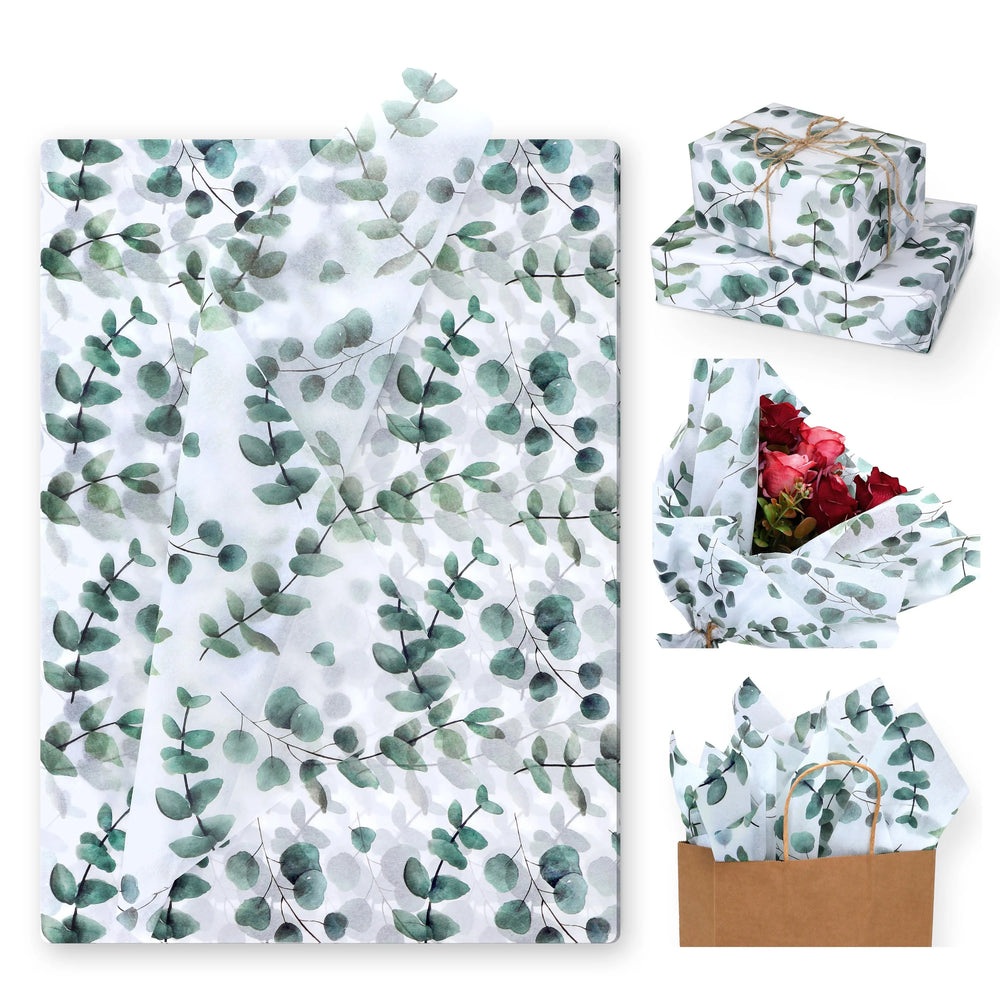 50/20sheets Eucalyptus & Snow Pear Tissue Paper - For Christmas Wrapping Paper Gift W alternate view