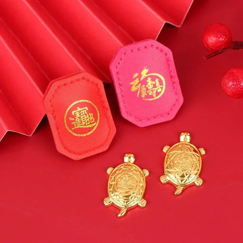 Cute Asakusa Turtle Small Golden Tortoise Guarding Praying Lucky Wealth Put It in Your Own Wallet Ho