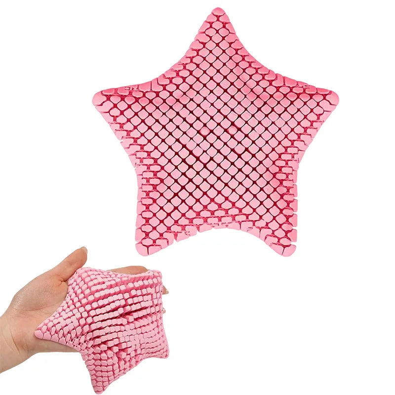 3D Printed Articulated Starfish Stress Relief Toy | Flexible Fidget Toy with Movable J close-up view