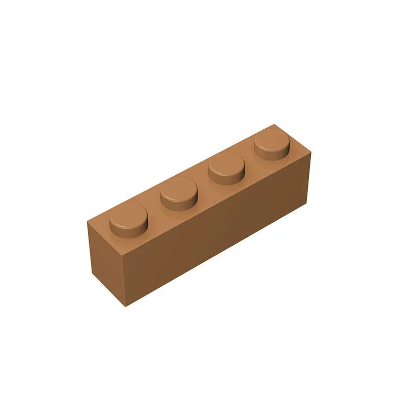 Gobricks GDS-534 Brick 1 x 4 without Bottom Tubes | Compatible Building Block Set close-up view