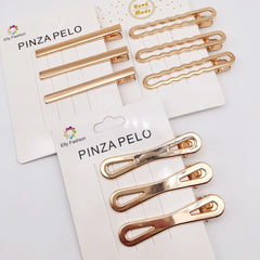 3pcs/set  Elegant Hair Clips Crab Hollowing Out Hairpin Metal Geometric Hair Claw Barrette Women Girls Korean Hair Styling Tools