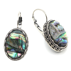 VILLWICE New Colorful Shell Various Shapes Owl Women Hollow Zinc Alloy Antique Silver Plated Retro D