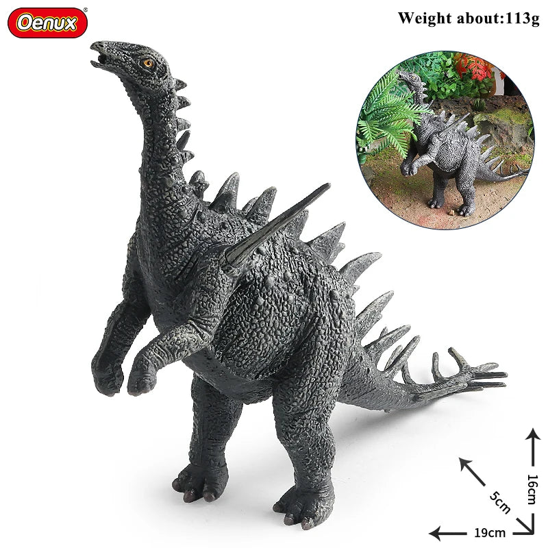 Oenux Jurassic Dinosaurs Action Figures Set | 5 Realistic PVC Models Collection Toy additional angle