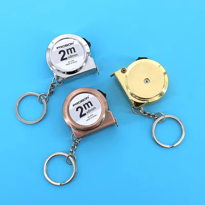 Portable Mini Tape Measure Retractable 2m | Keychain Sewing & Crafting Tool alternate view