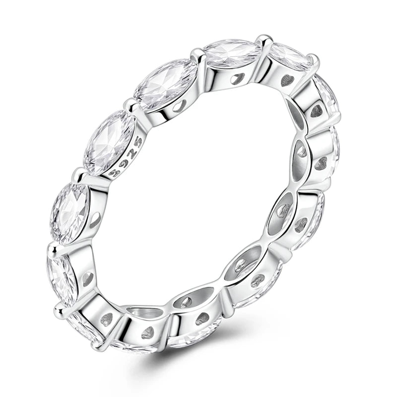LAZA 925 Sterling Silver Colorful Rings Sparking Zirconium Bowknot Moon Sun Original R close-up view