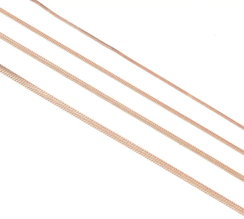 Witd 0.9/1.2/1.5/2mm Stainless Steel Square Snake Chain Necklace Choker DIY Gift Fo additional angle