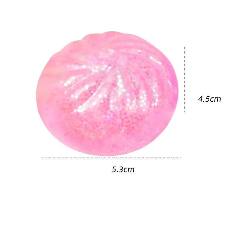 Colorful Glitter Dumpling Stress Ball | Fun Sensory Squeeze Toy additional angle