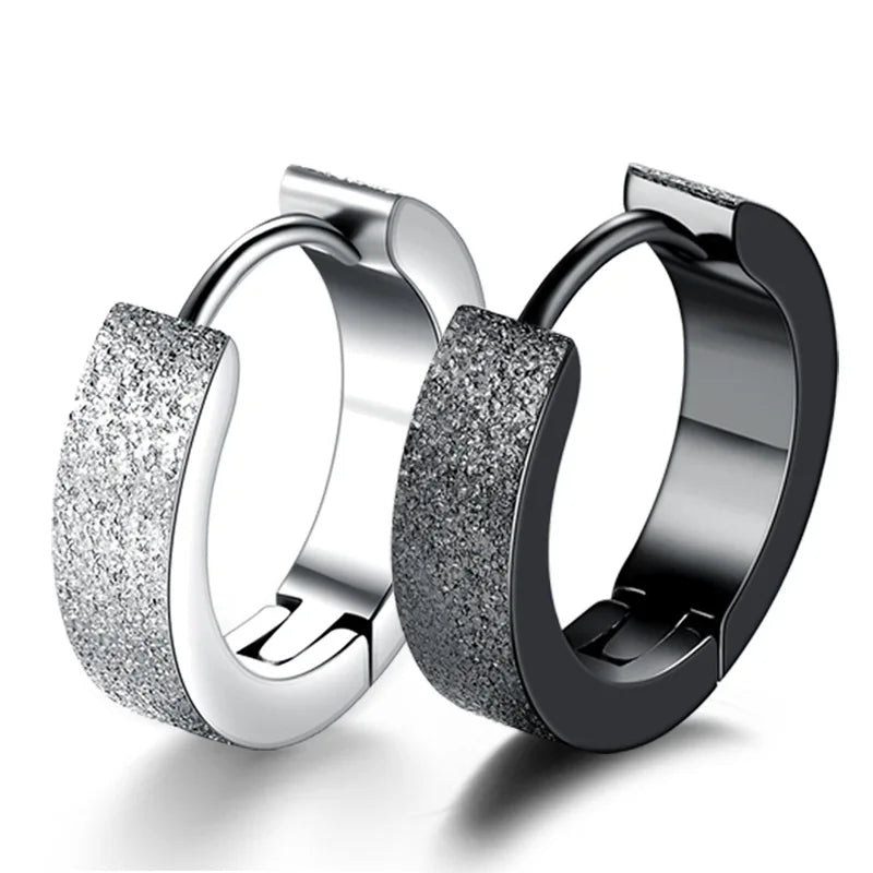 Hip-Hop Jewelry 925 Silver Earrings Tide Black Male Ear Clips Female Single Earrings alternate view