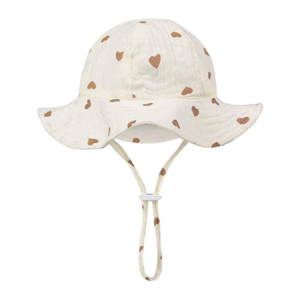 Baby Cotton Bucket Hat | Unisex Sun Protection Hat for Infants 3-12 Months alternate view