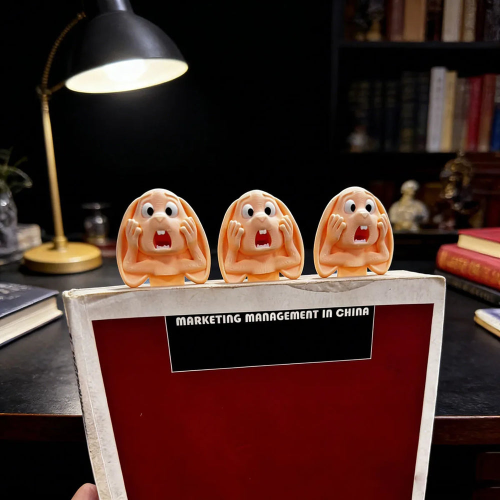 Exclusive New Product - Funny Screaming Rabbit 3D Bookmark, Creative Animal Page Clip alternate view