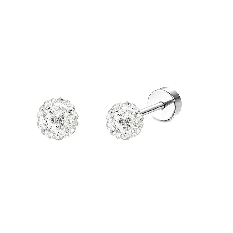 2pcs/lot 20G Star Heart Butterfly Stud Earring for Women Stainless Steel Crystal Earr lifestyle view