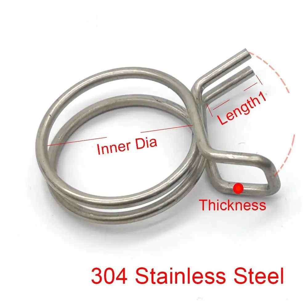 10Pcs 5mm-30mm Tube Hose Clamp Set | Stainless Steel Spring Clips Kit lifestyle view