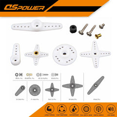 25T 28T RC Servo Arm Double Head Round Steering Gear Set detail view