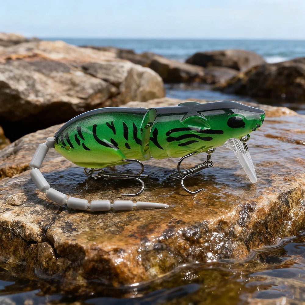15.5CM Mouse Lure Artificial Plastic Mouse Fishing Lure Swimbait Rat Pike Bass Minnow Fl detail view