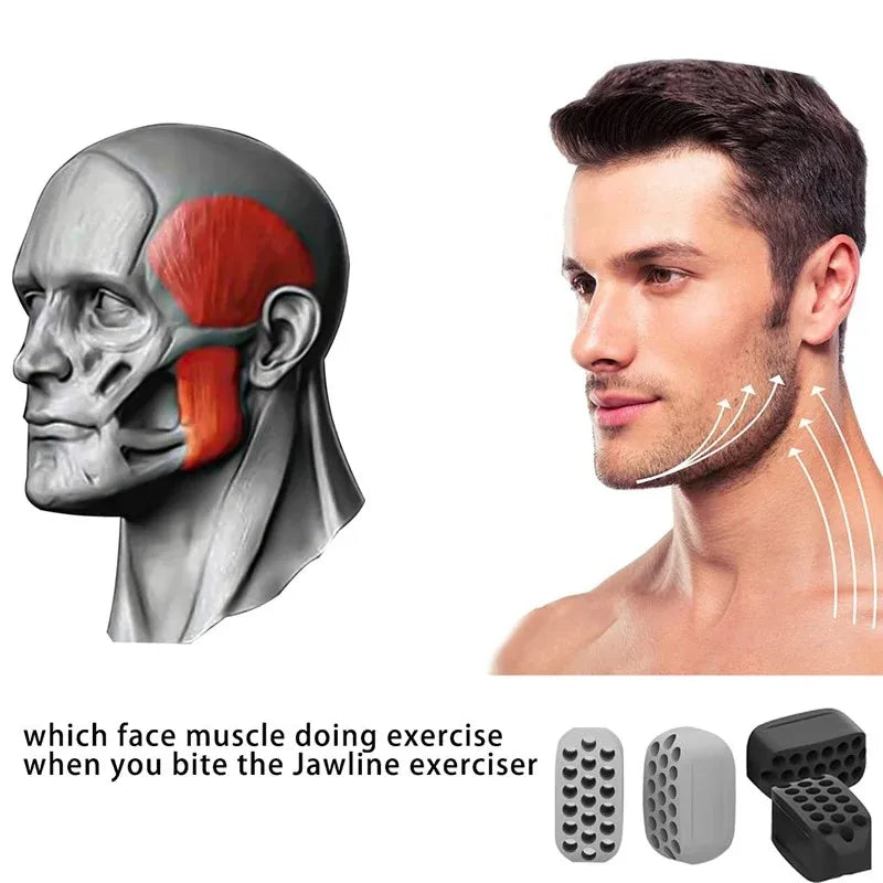 Silicone Jaw Exerciser | Facial Toner and Jawline Fitness Ball for Double Chin lifestyle view