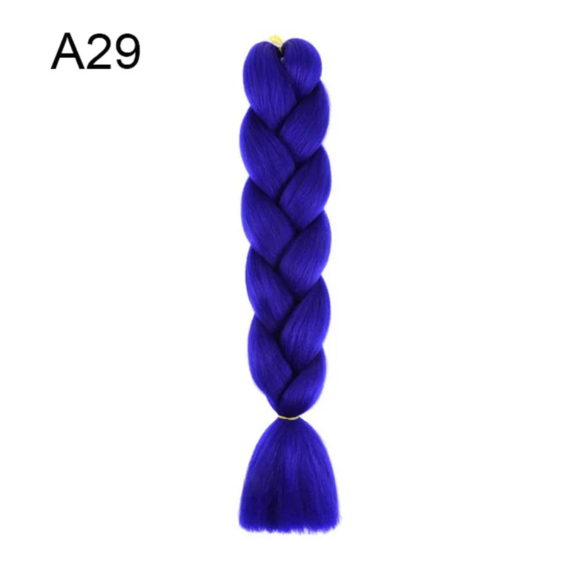 Synthetic Jumbo Braids Hair 24Inch Braiding Hair Extensions Ombre Fake Hair For Croch lifestyle view